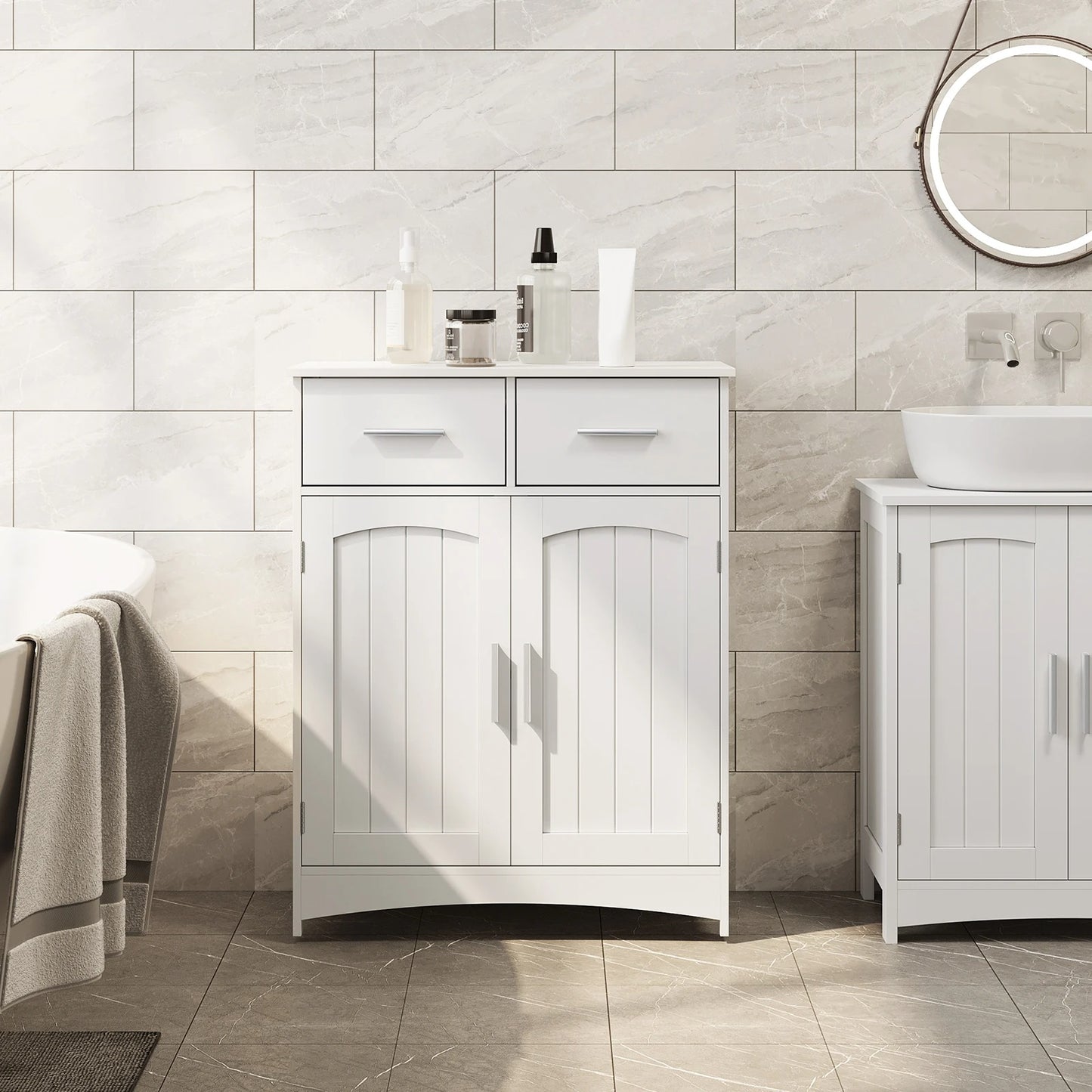 2 Drawers Bathroom Cabinet