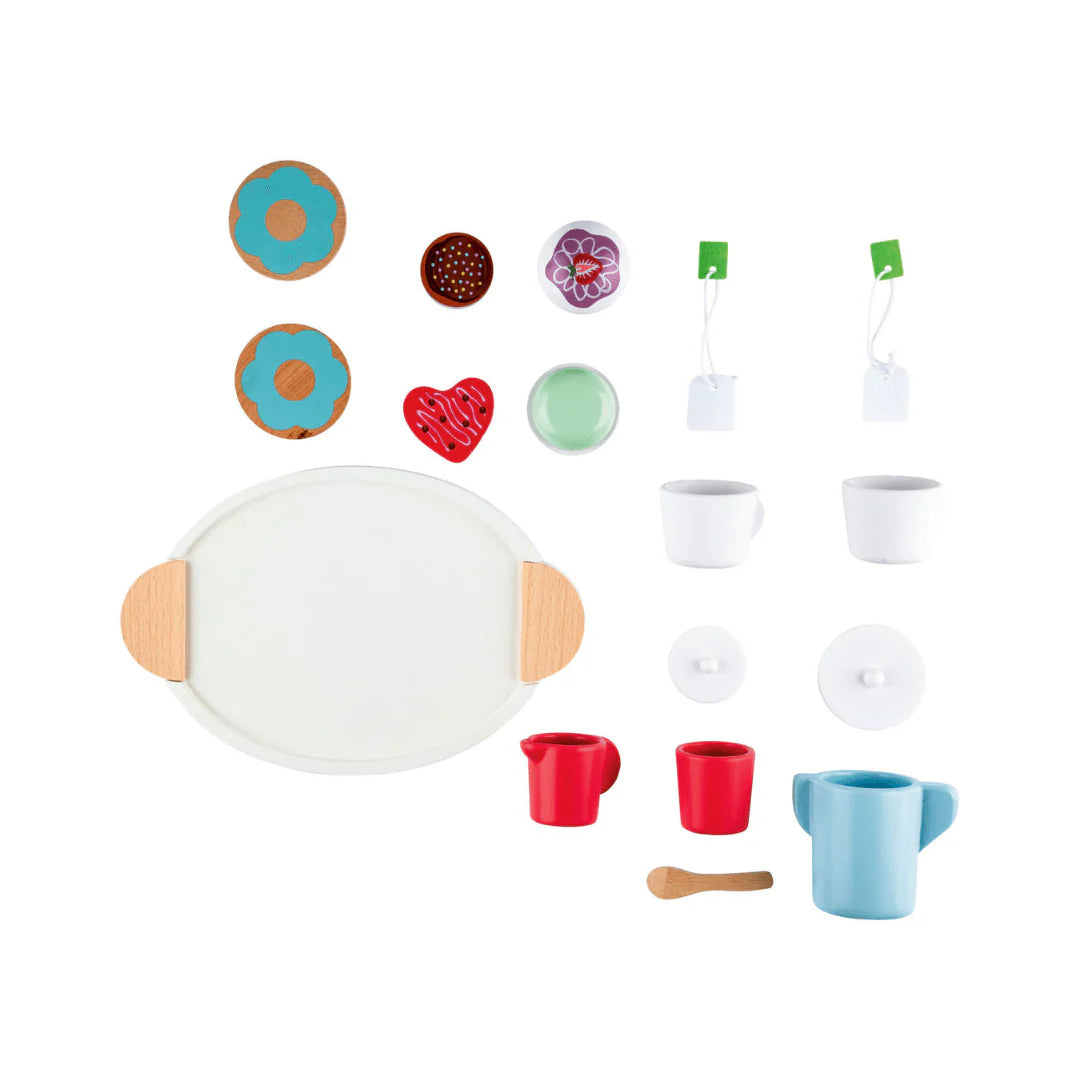 Playtive Wooden Tea service 17 Pieces