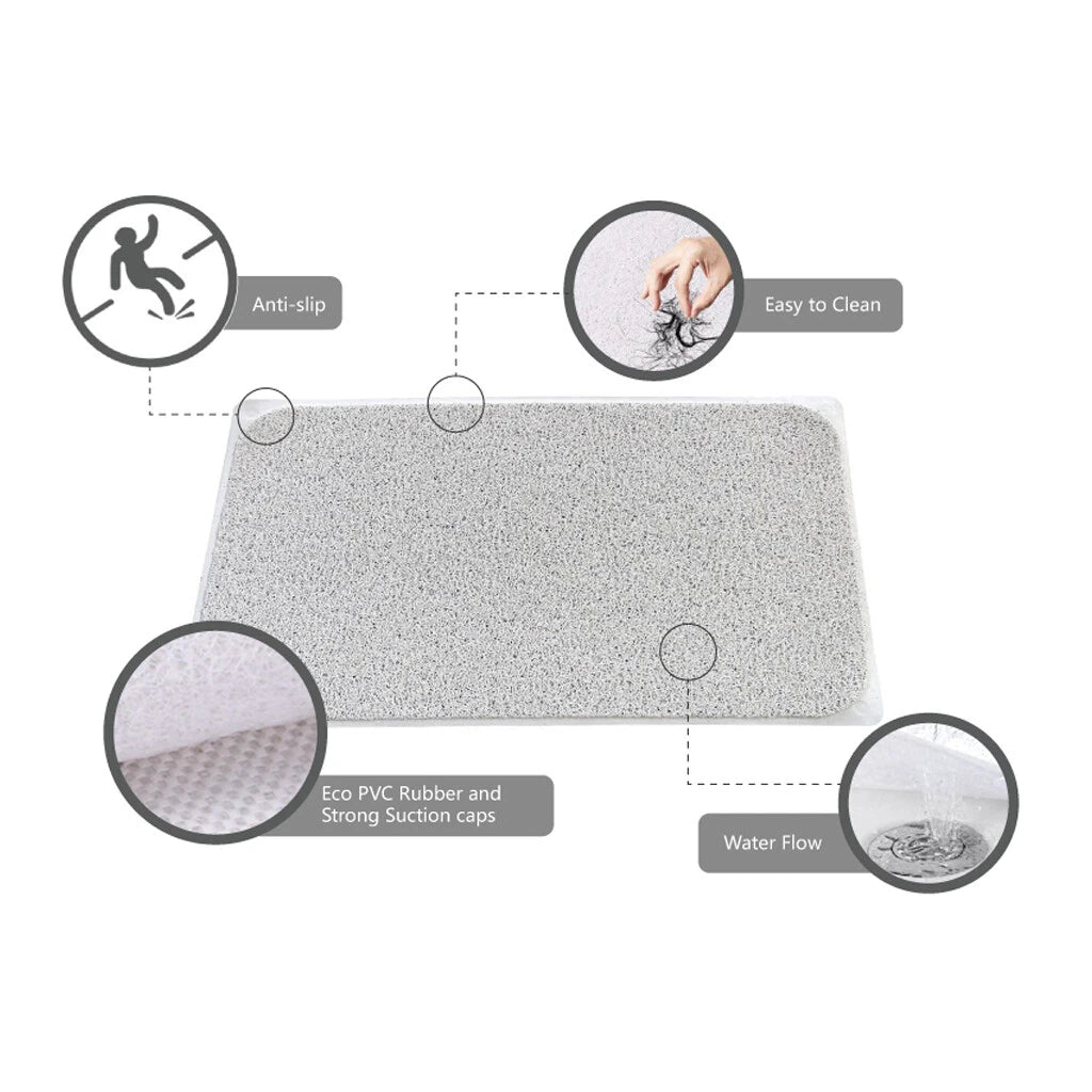 Anti‑Slip Loofah Shower Rug