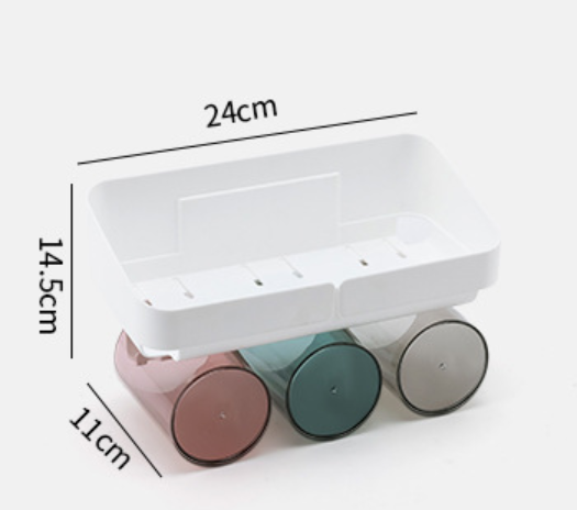 Multifunctional Wall-Mounted Bathroom Organizer