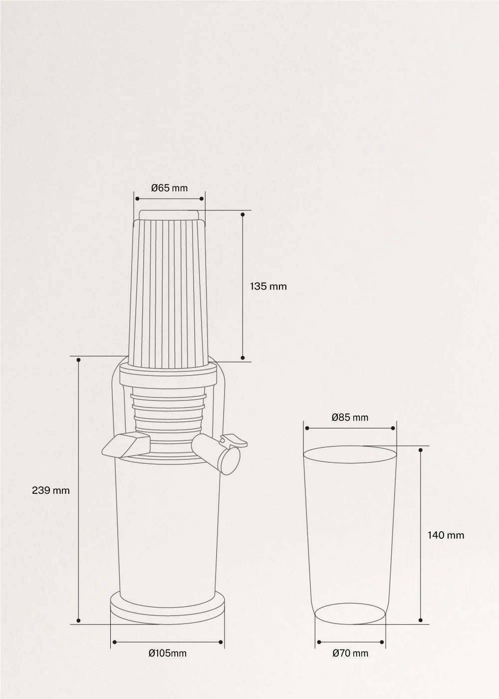 CREATE JUICER SLOW MINI Slow Extraction Blender