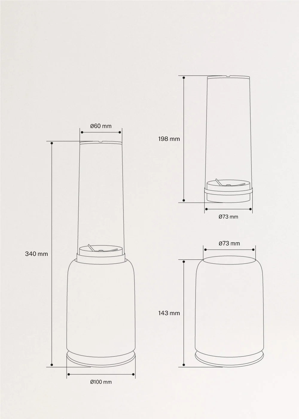 CREATE MOI STUDIO Blender with portable cup