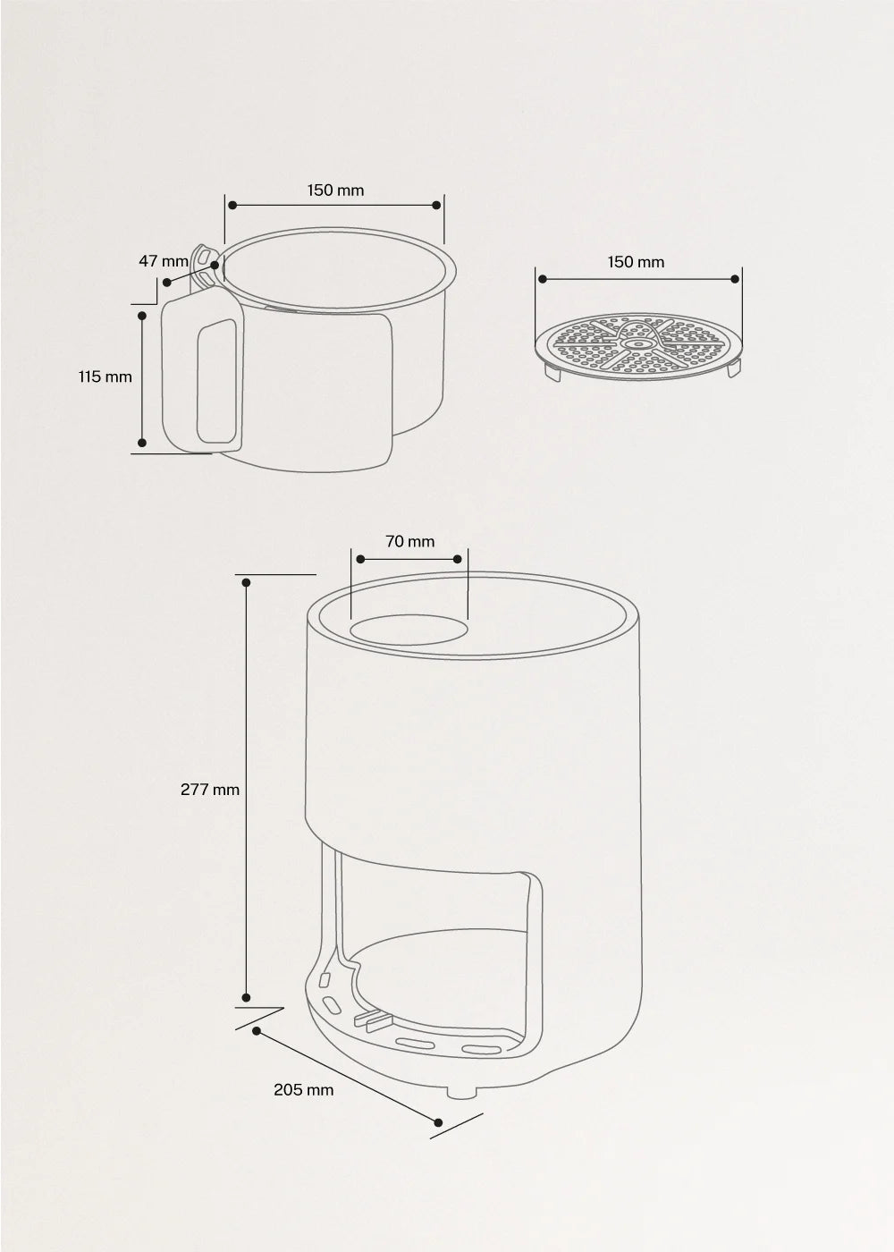 CREATE AIR FRYER oil-free air fryer