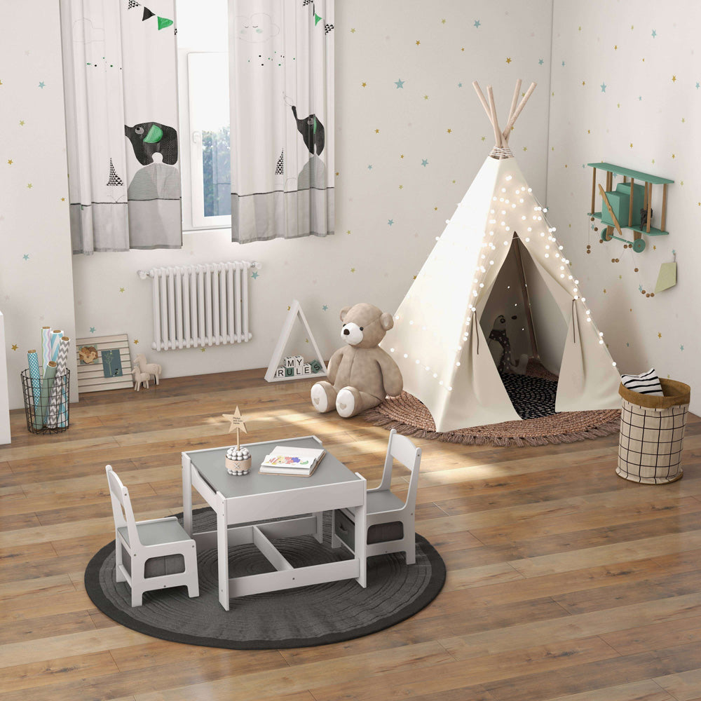 WOLTU Table and Chairs Set with Storage Boxes (Z-TCS004)