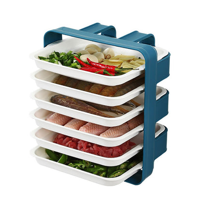 Kitchen Preparation Plates Set Rack