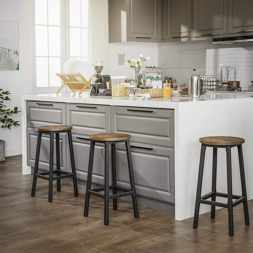 VASAGLE Set of 2 Counter Chair LBC032B01