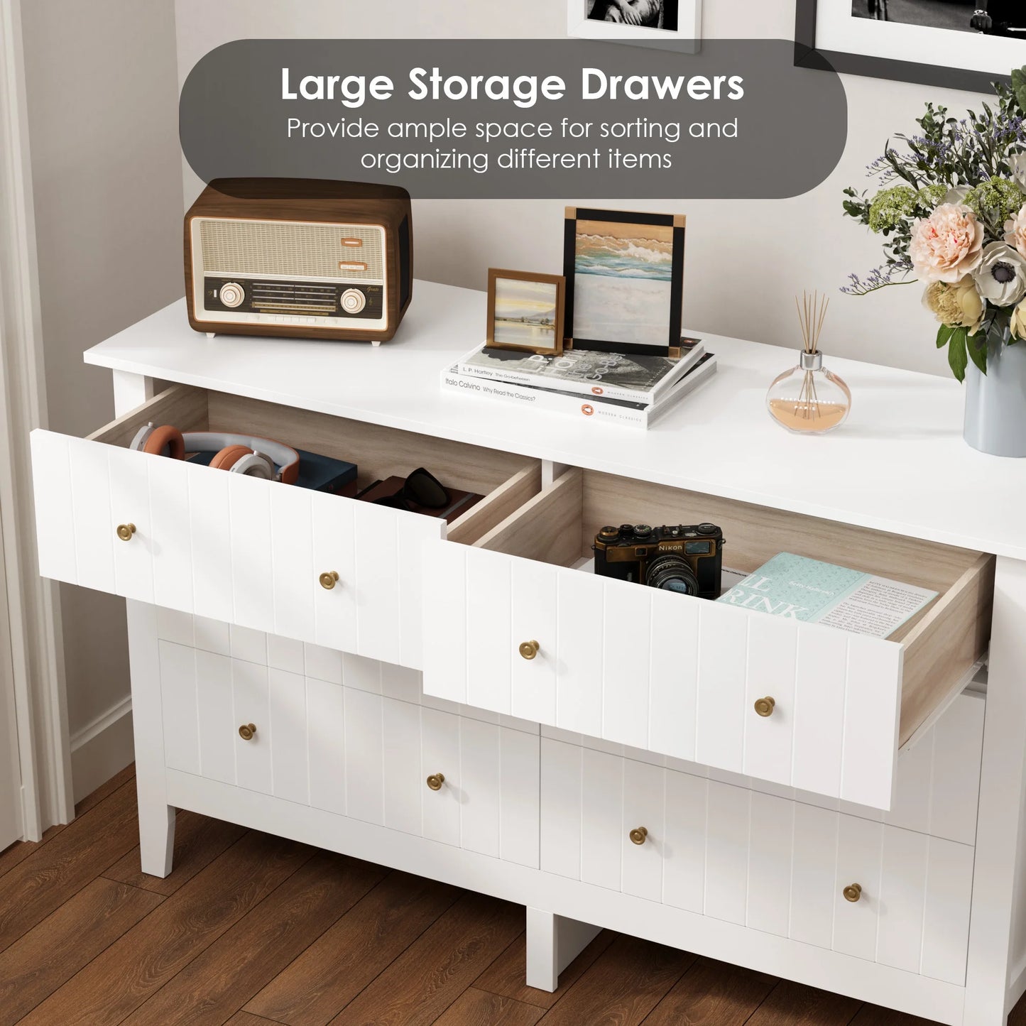 Modern Dresser Wood Storage Cabinet