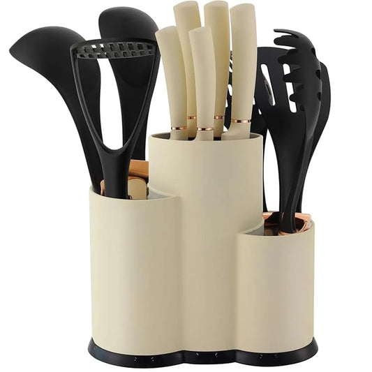 Set Knives x12 Kit Cutters Slicers Chopper Spoons Kitchen