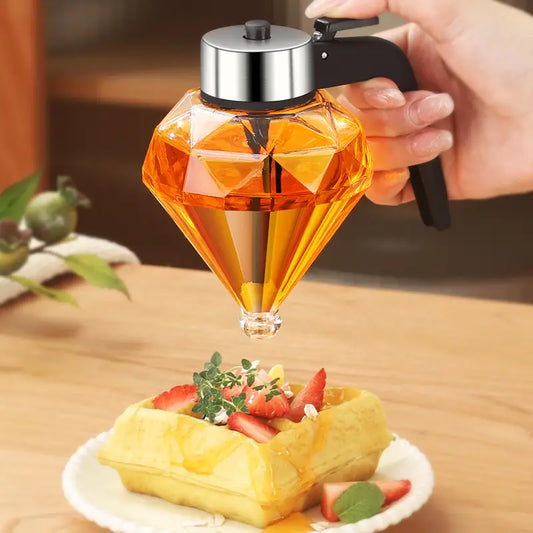 Transparent Glass Honey Dispenser