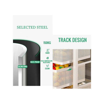 Mesh Storage Organizer with Pull-Out Baskets