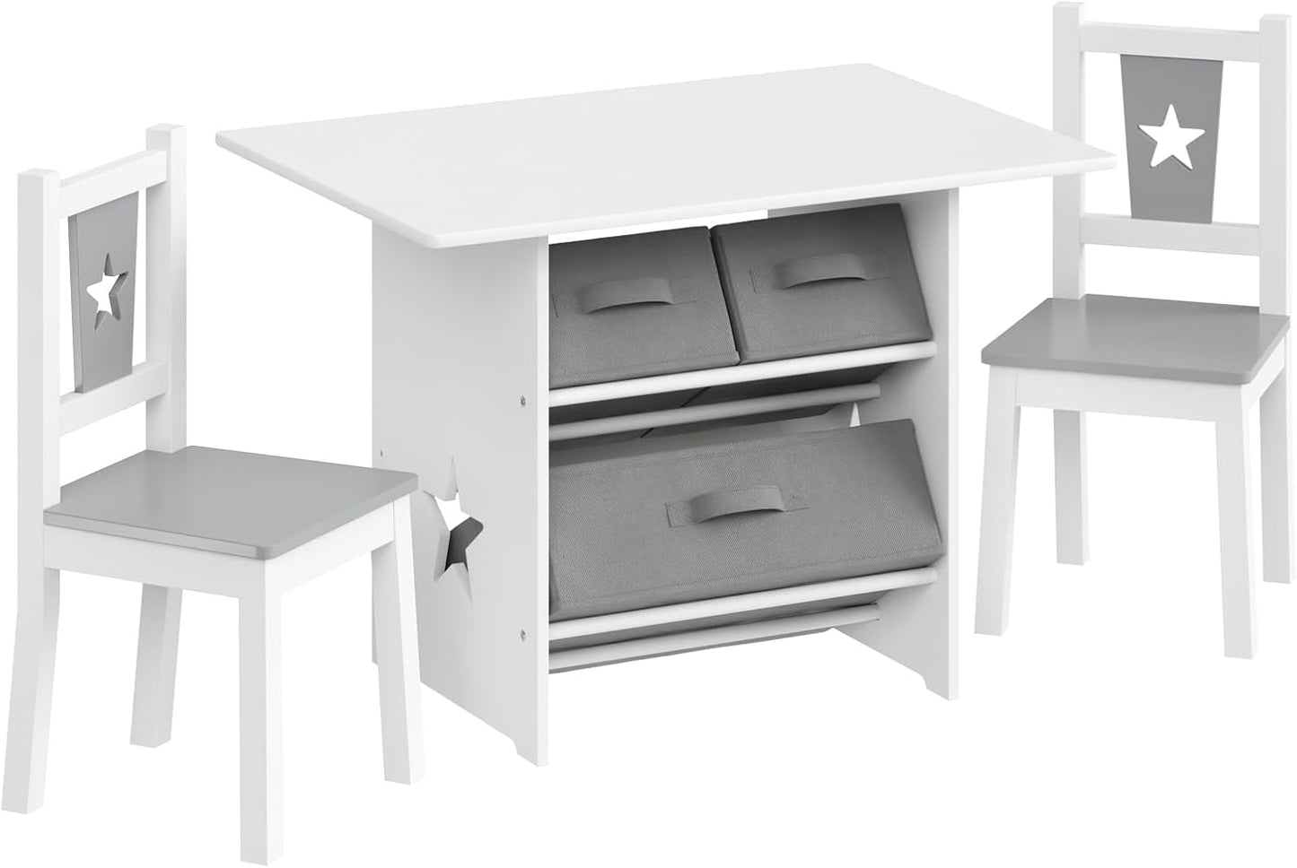 WOLTU Wooden Kids' Children's Table with 2 Chairs (SG011)