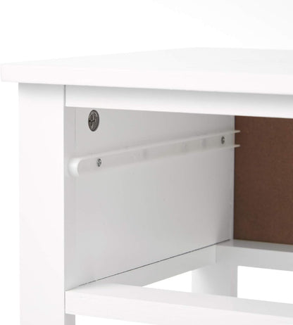 WOLTU White Wooden Bedside Table (TS117WS)