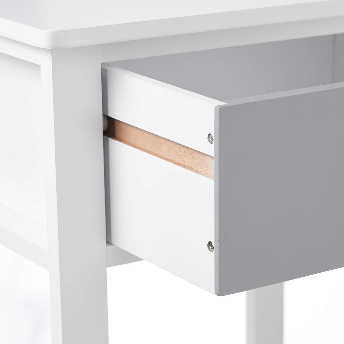 WOLTU White Wooden Bedside Table (TS117WS)