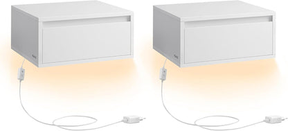 VASAGLE Set of 2 Bedside Table LET854W01