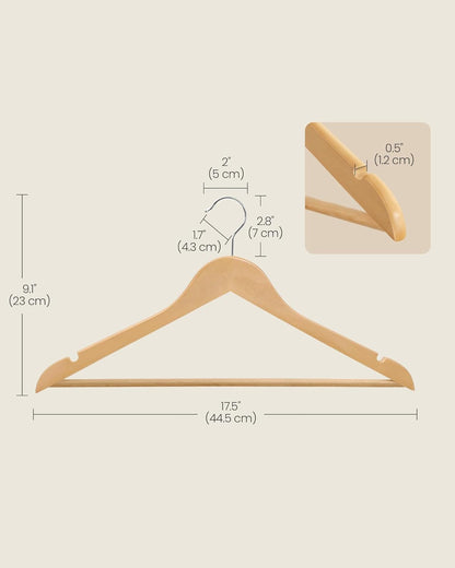 SONGMICS Wooden Hanger CRW001-20