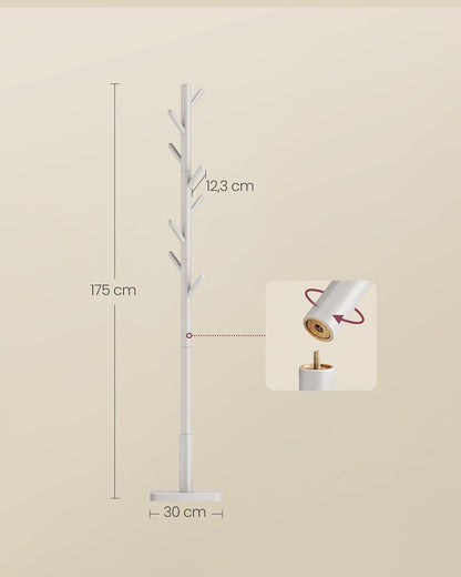 VASAGLE Solid Wood Coat Rack URCR010K01