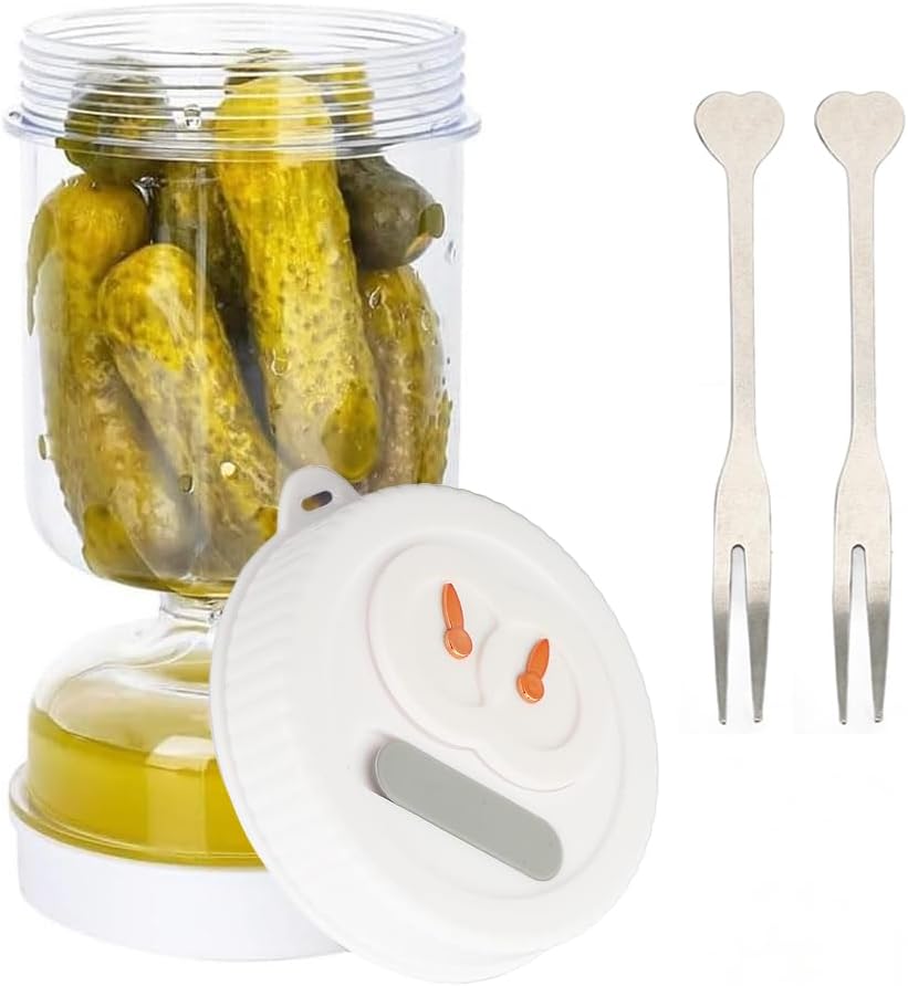 Leak-Proof Glass Pickle & Olive Jar