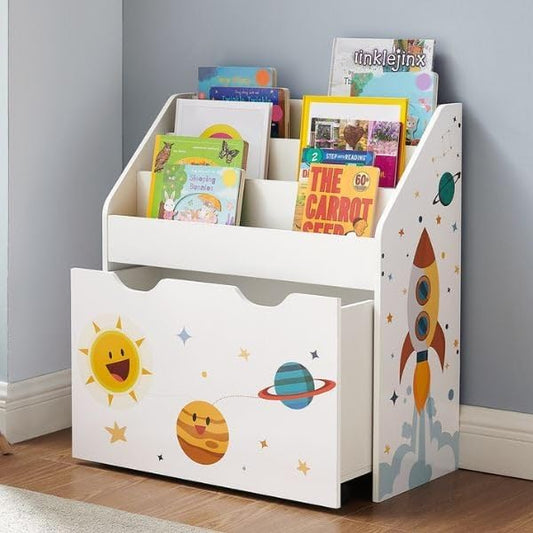 SONGMICS Toy Organiser, Children’s Bookshelf with 3 Shelves