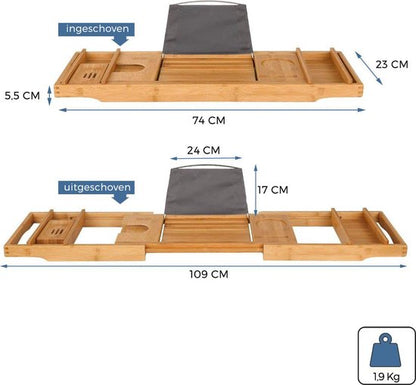 Extendable Bamboo Bath Rack