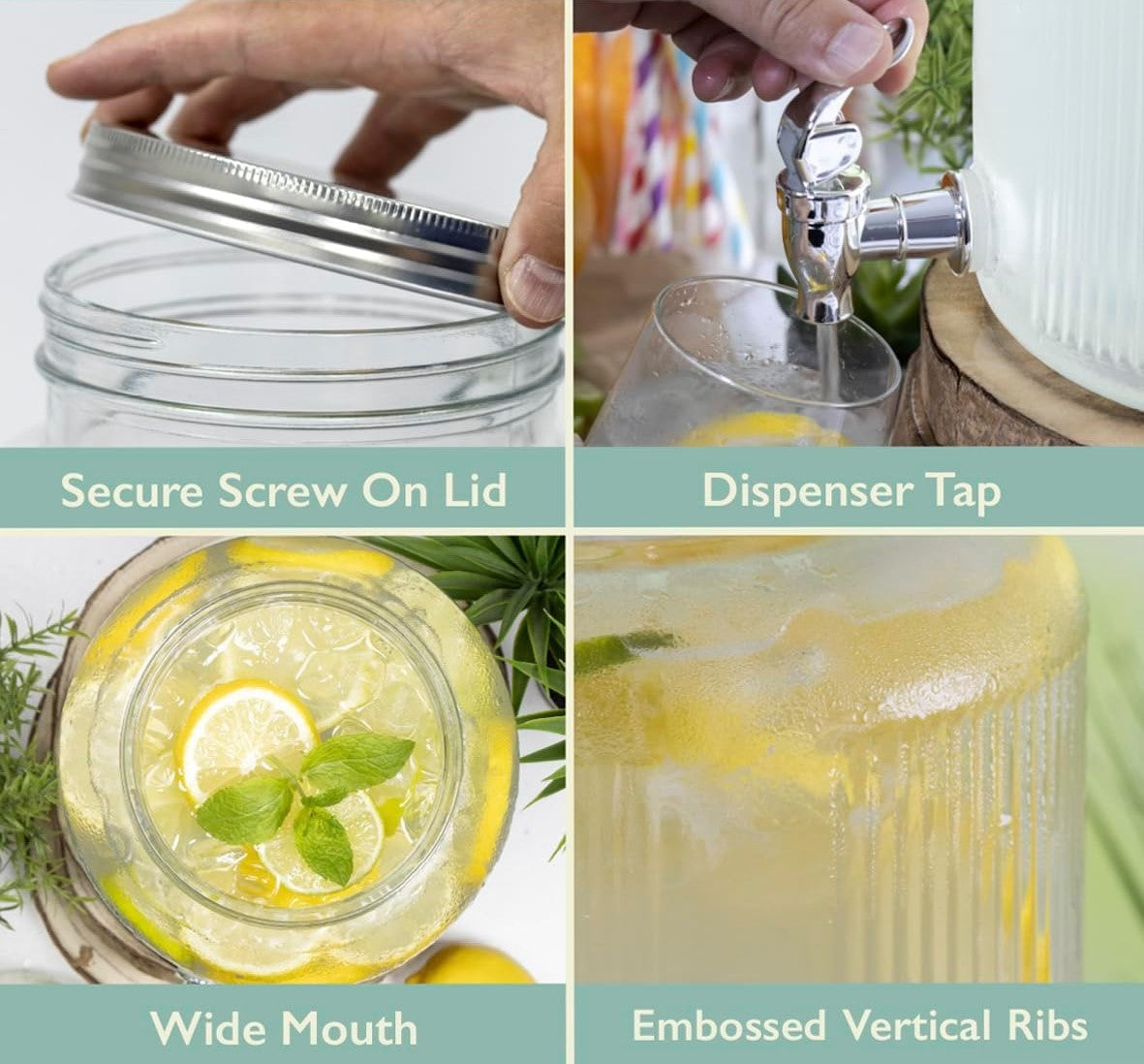 ERNESTO® drink dispenser made of glass