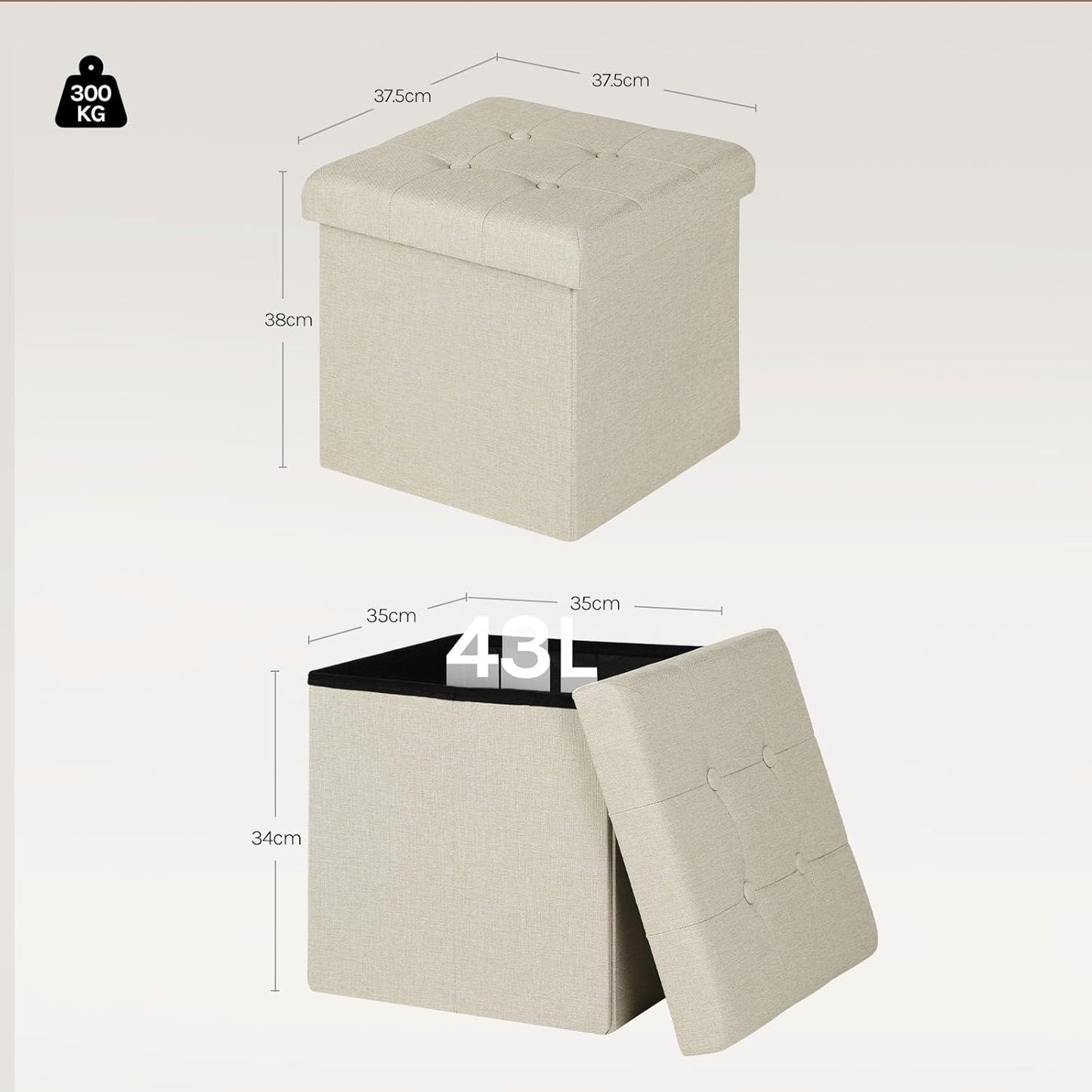 WOLTU Velvet Storage Stool (SH06CM_1)