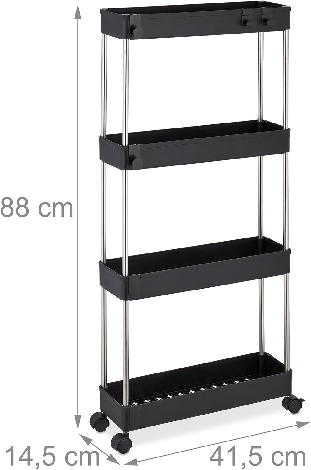 4 Tier Trolley with Wheels