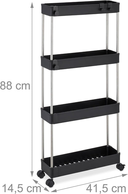 4 Tier Trolley with Wheels