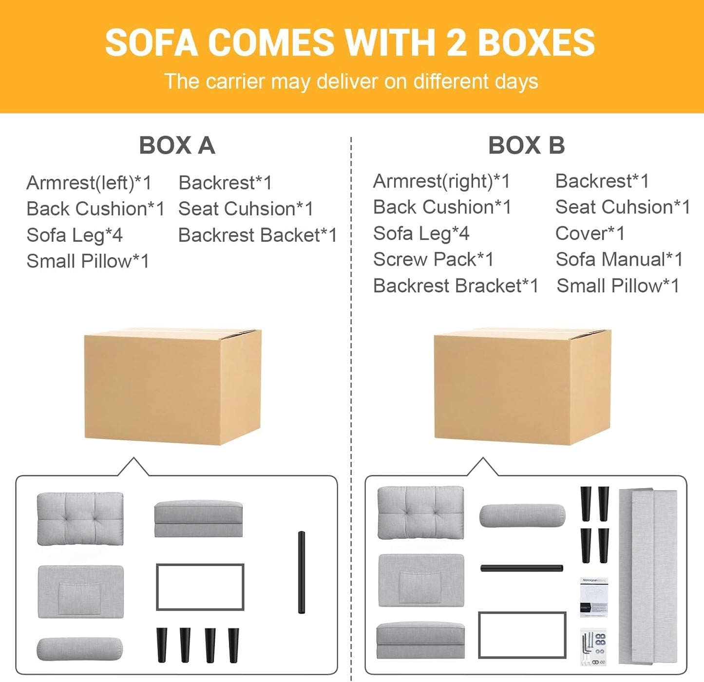 AMIDO VALTOR Modern Sectional Sofa