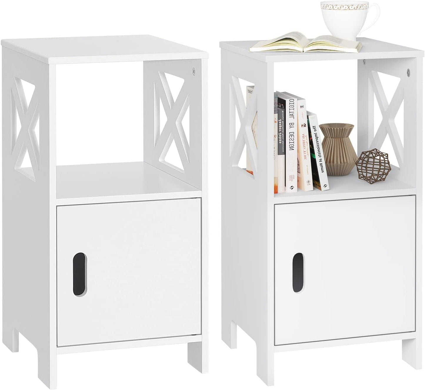 WOLTU set of 2 Bedside Tables (TSR166WS_2)