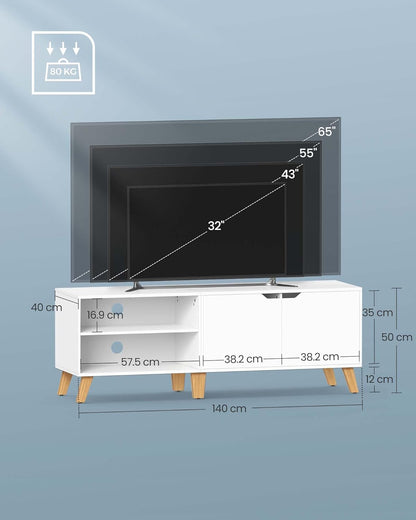 TV Stand with Adjustable Shelves