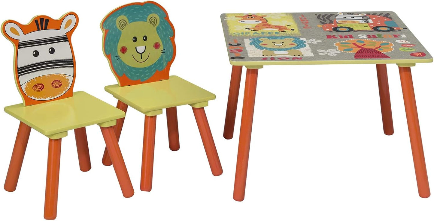 WOLTU Wooden Kids' Children's Table with 2 Chairs (SG006)