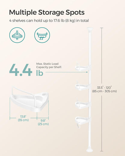 SONGMICS Shower Corner Shelf BCB001A