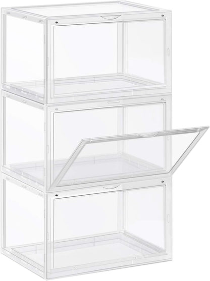 SONGMICS Set of 3 Shoe Boxes LSP03CW