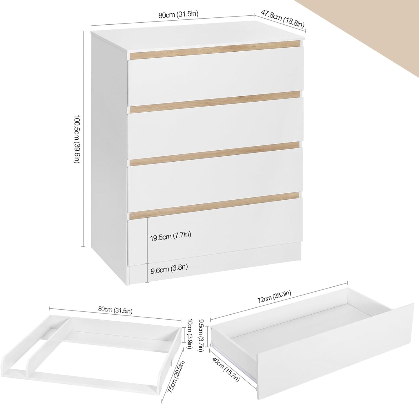 WOLTU Baby Changing Table (WT008WS)