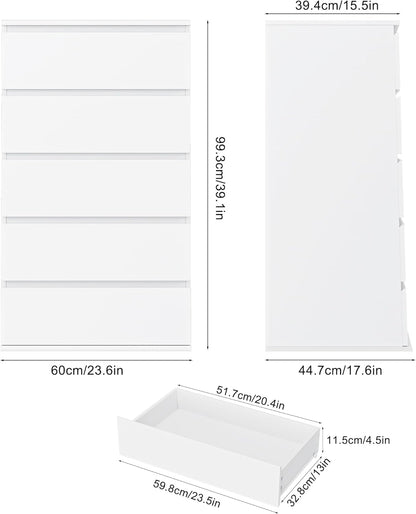 White Dresser with Large Storage Space