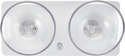Catit Style 2-Bowl Glass Dinner Set for Pets