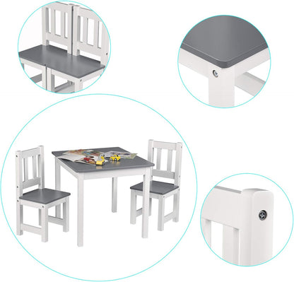 WOLTU Wooden Kids' Children's Table with 2 Chairs (SG014)