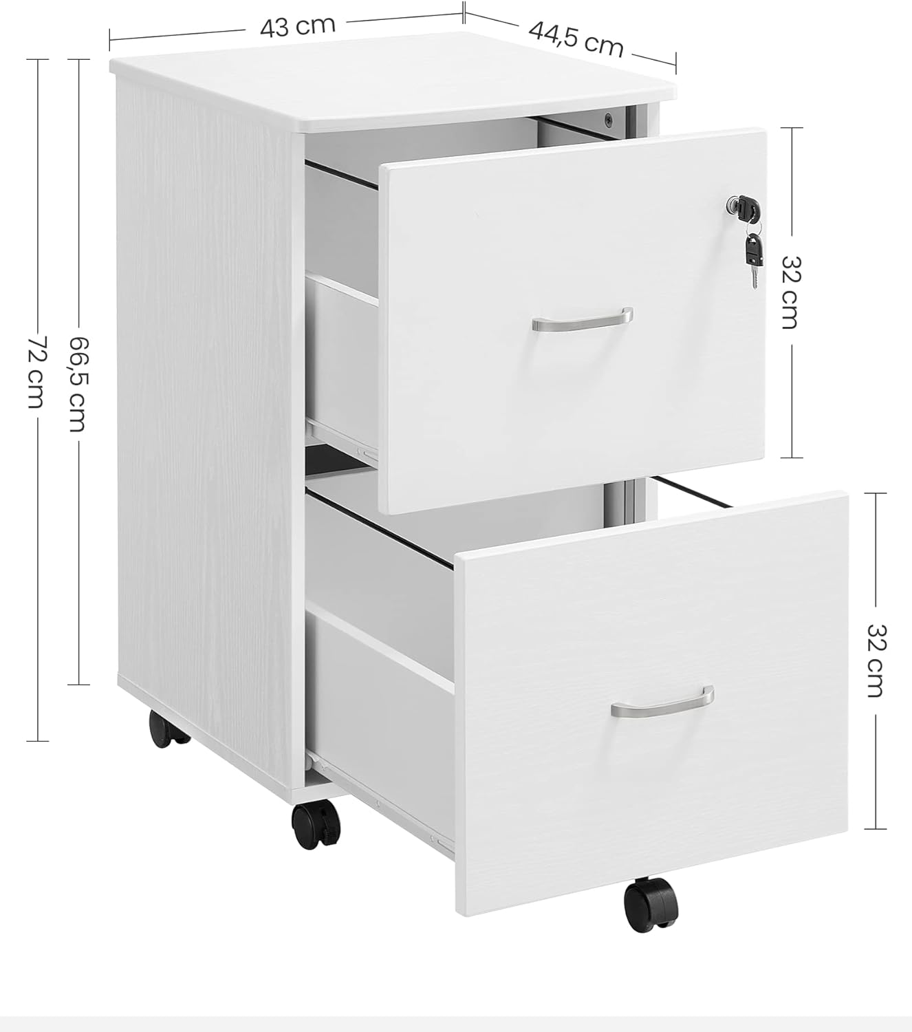 VASAGLE Filing Cabinet with 2 Drawers