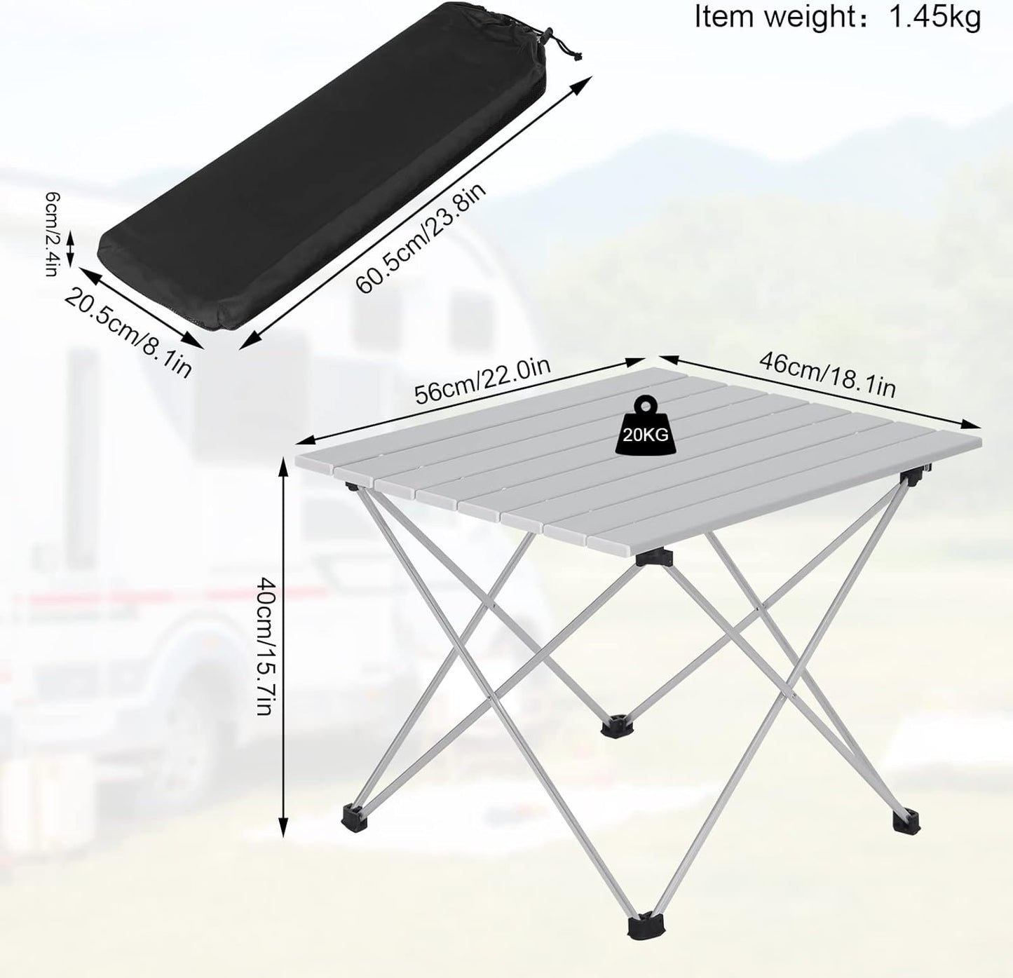 WOLTU Camping Table Picnic Table (CPT8133SB)