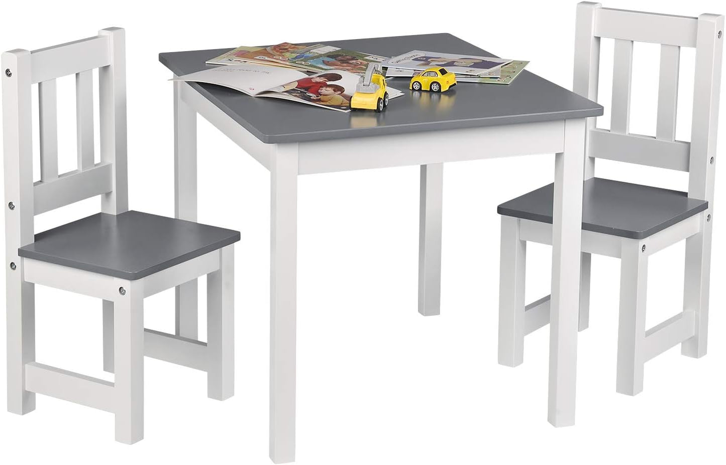 WOLTU Wooden Kids' Children's Table with 2 Chairs (SG014)