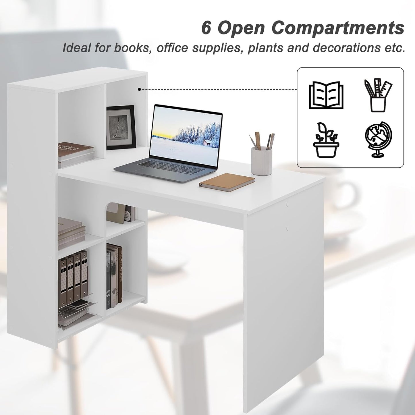 WOLTU Computer Desk with Storage Shelf (Z-TCS020)