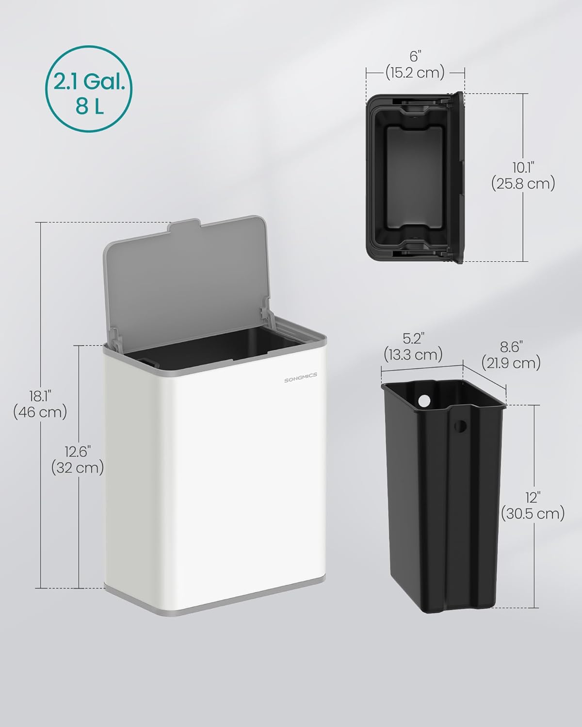 SONGMICS Hanging Kitchen Bin