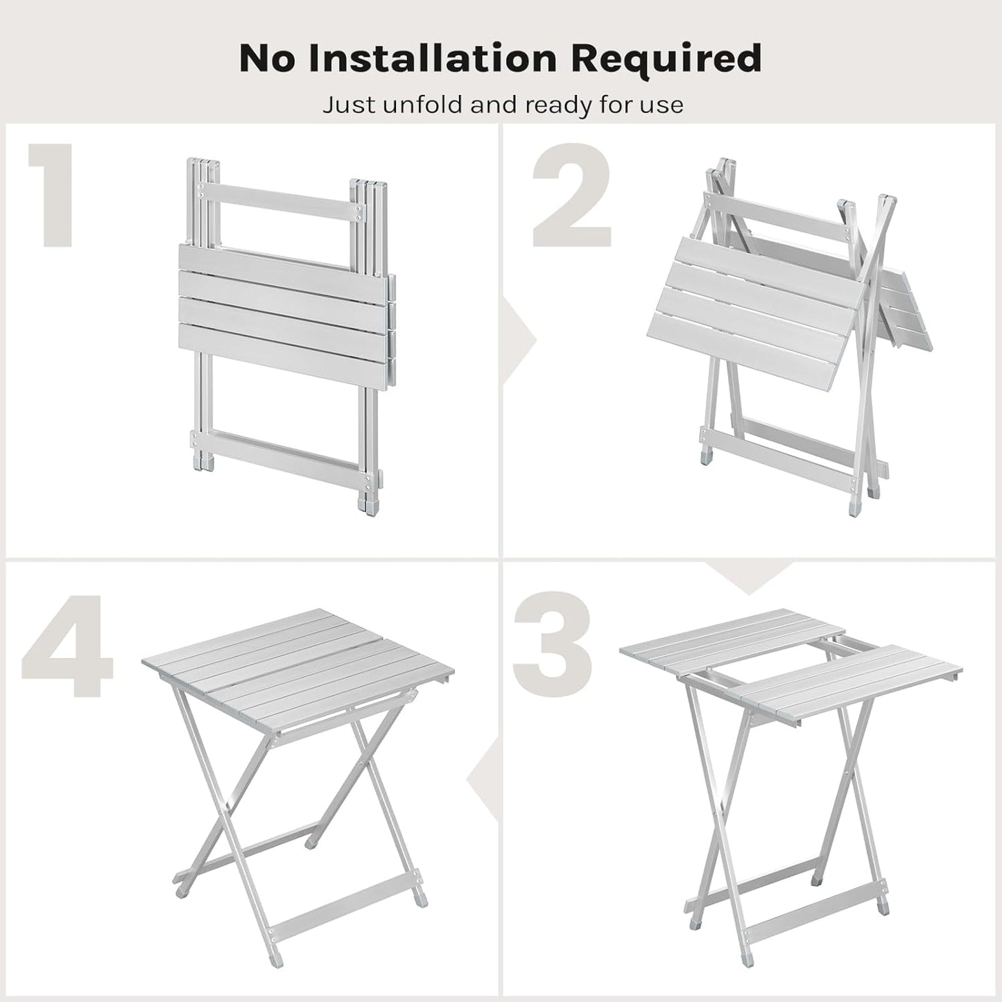 WOLTU Aluminium Camping Folding Side Table (CPT8138SB)