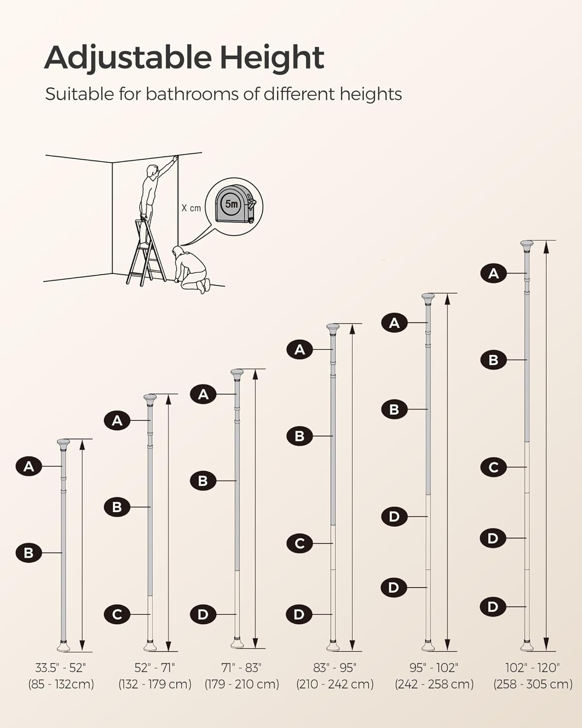 SONGMICS Shower Corner Shelf BCB001A