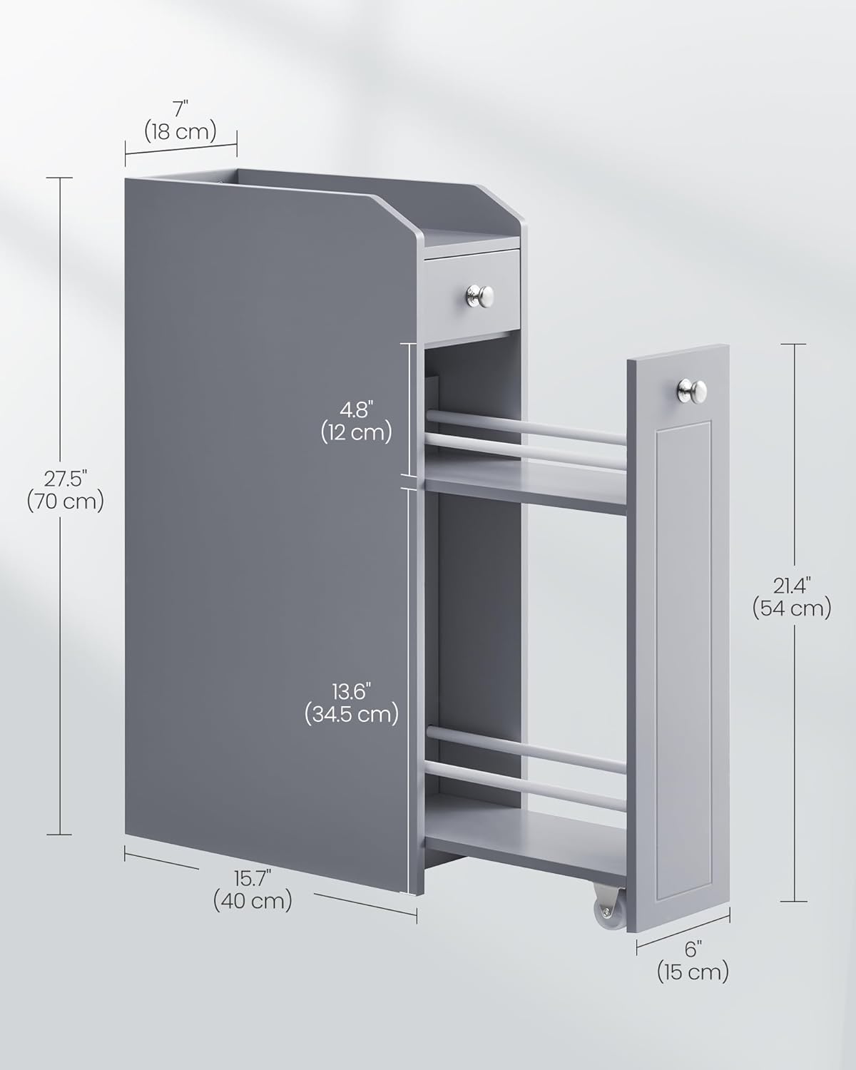 VASAGLE Small Bathroom Cabinet BBC847G02