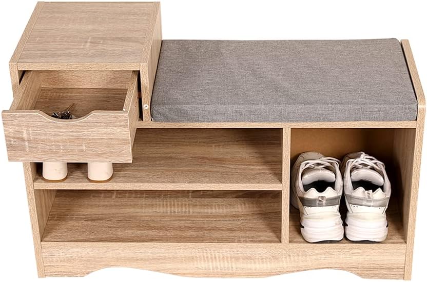 Bench, Shoe Rack with Drawer