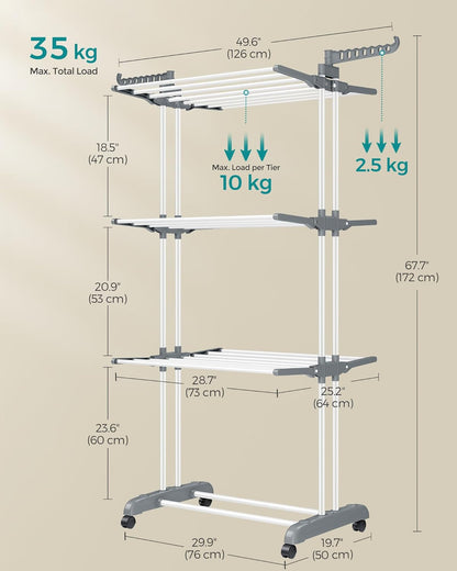 SONGMICS Large Clothes Airer LLR701w01v1