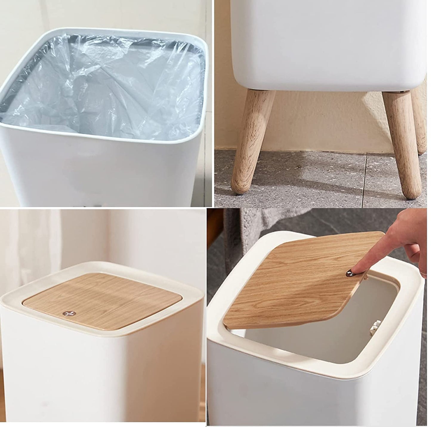 Kitchen Trash Can with Lid