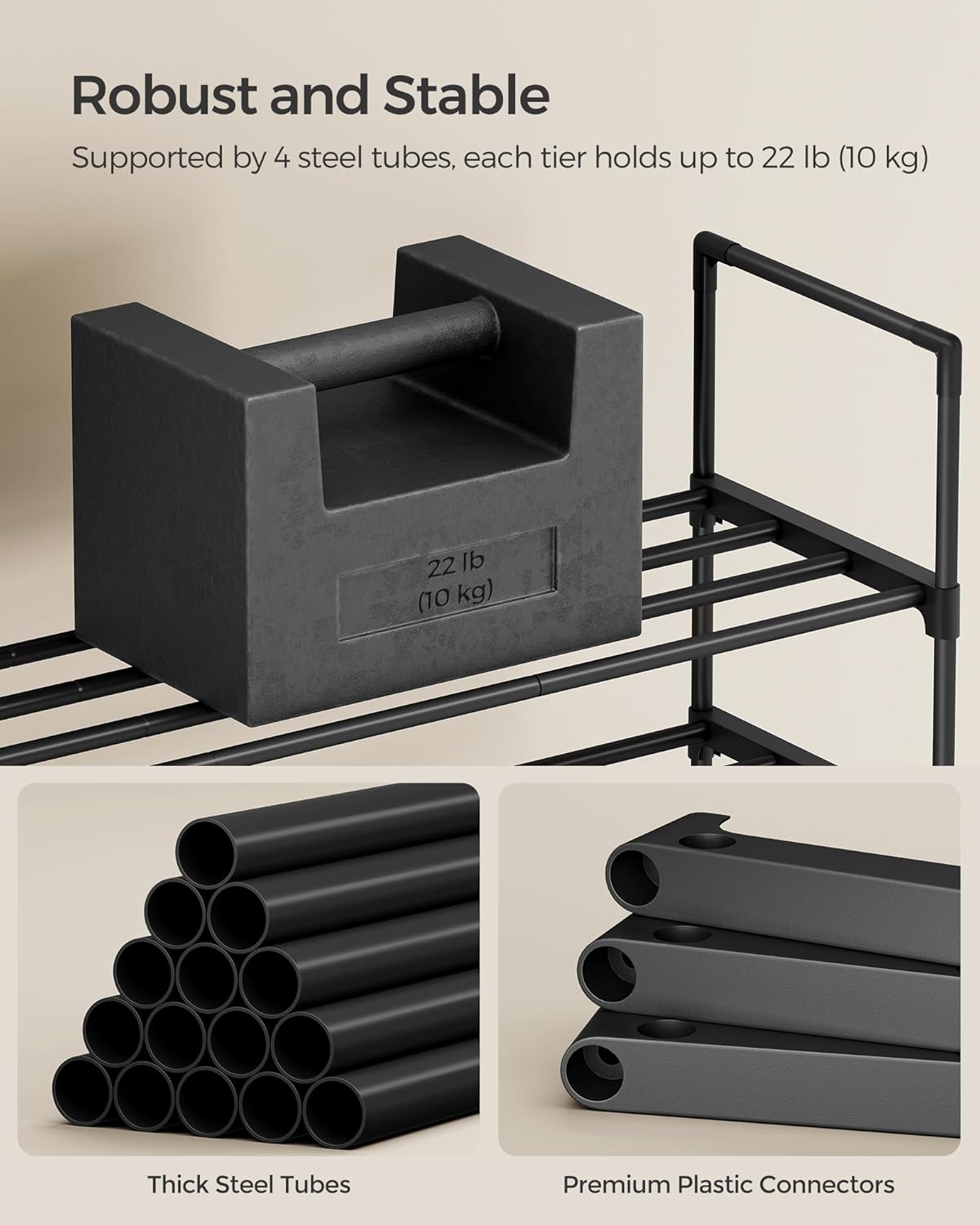 SONGMICS Shoe Rack LSA14BKV2