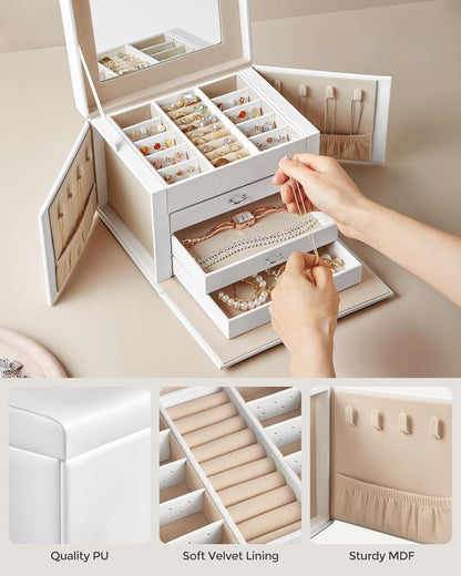SONGMICS Jewellery Box JBC159W01